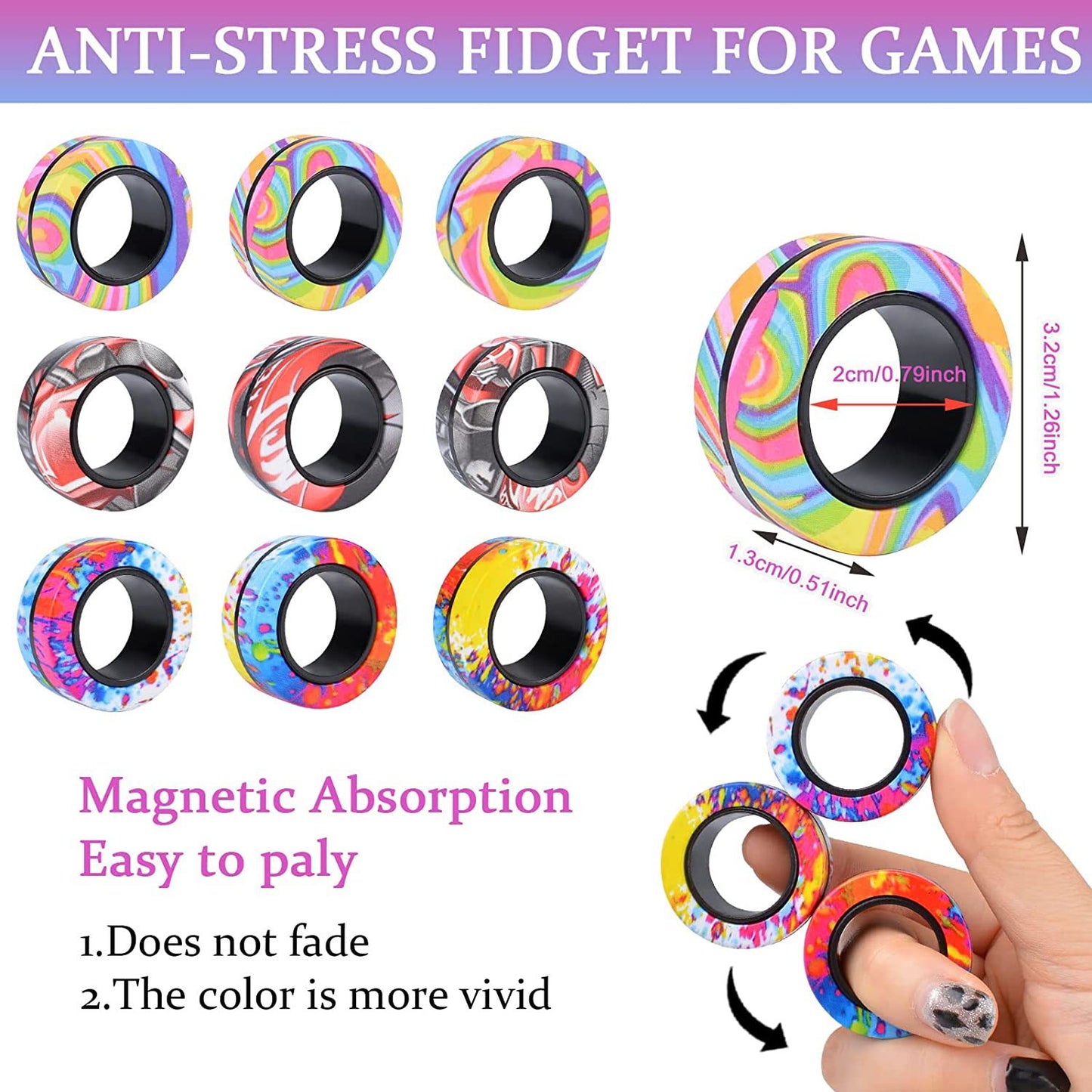 Magnetische Fidget PRO Ringen